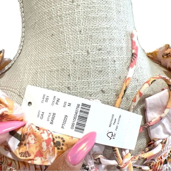 NWT J.Crew Smocked Neck Puff-Sleeve Dress in Cherry Blossom Pink Size M - Picture 5 of 9